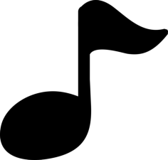 Music Black Note Shape Silhouette Svg Vector, Free Vectors File